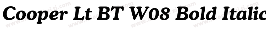 Cooper Lt BT W08 Bold Italic字体转换